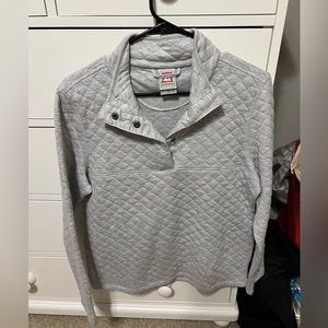 Grey button up pullover